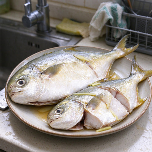Fresh Whole Golden Pomfret - view 1