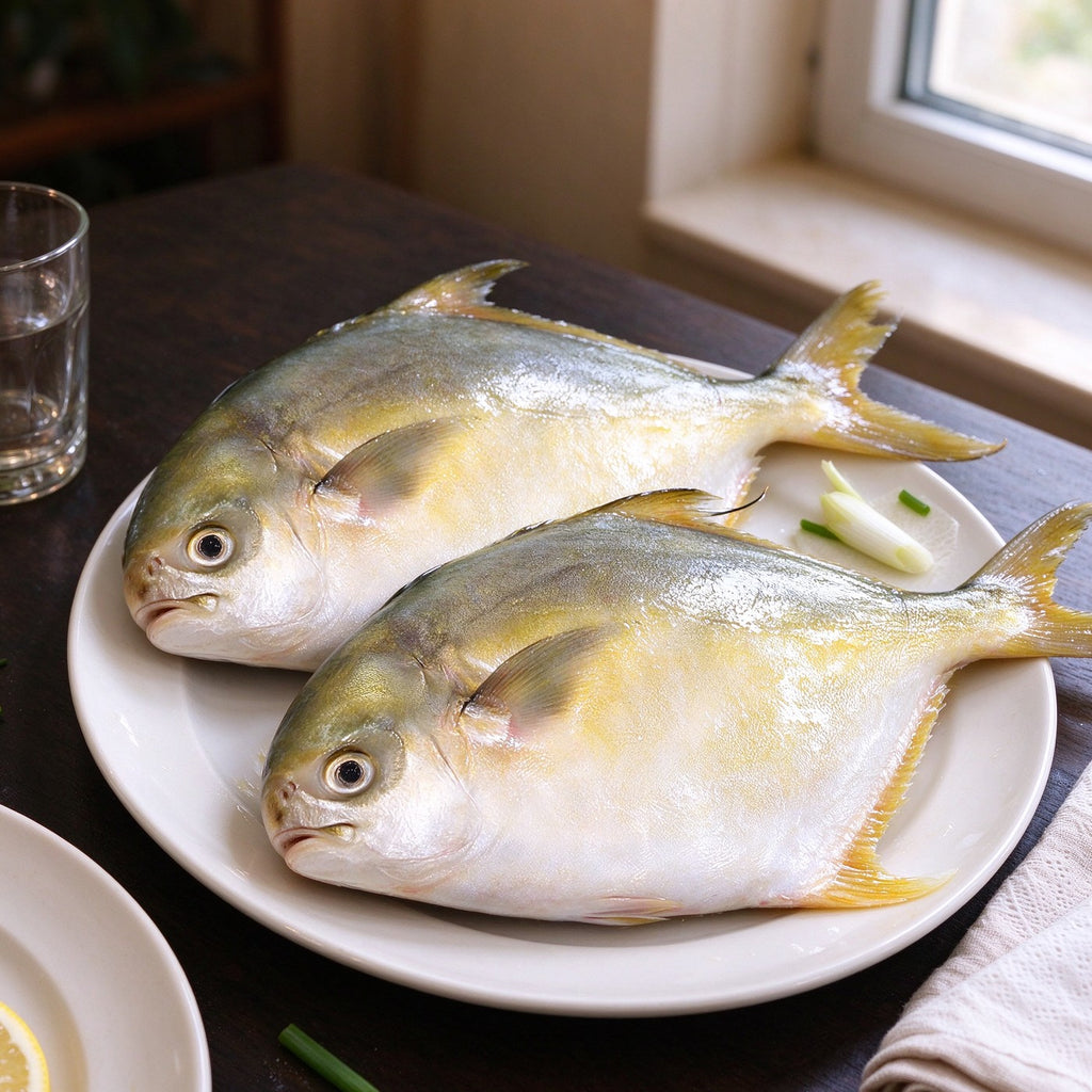 Fresh Whole Golden Pomfret - view 2