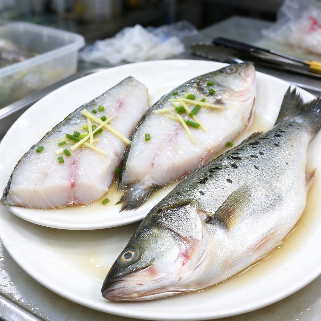 Fresh Sea Bass, Whole and Filleted - view 2